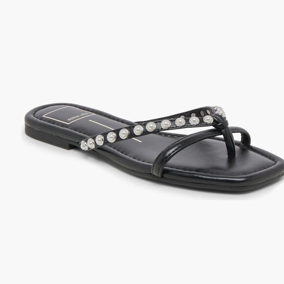 Dolce Vita Women's Lucca Imitation Pearl Flip Flop Size 8 New - Picture 1 of 16